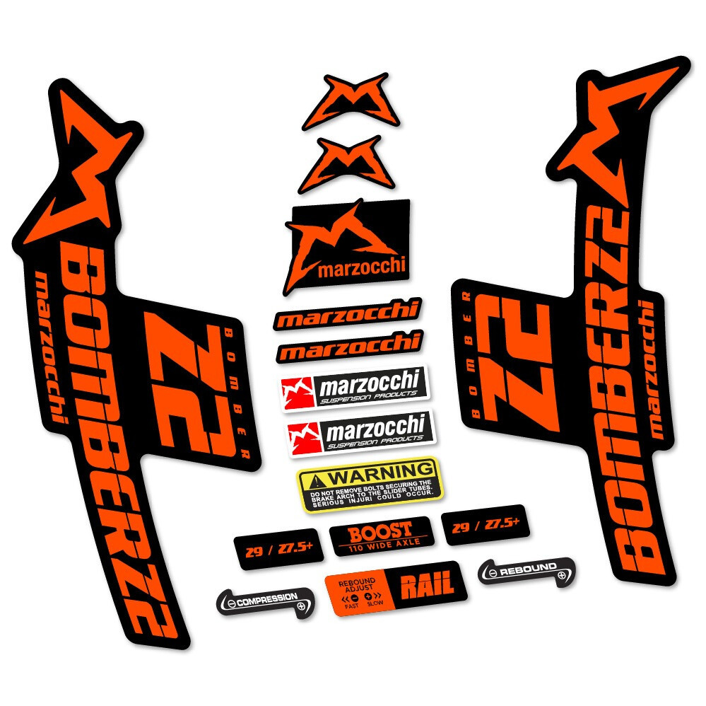 Marzocchi Bomber Z2 Pegatinas en vinilo adhesivo Horquilla (10)