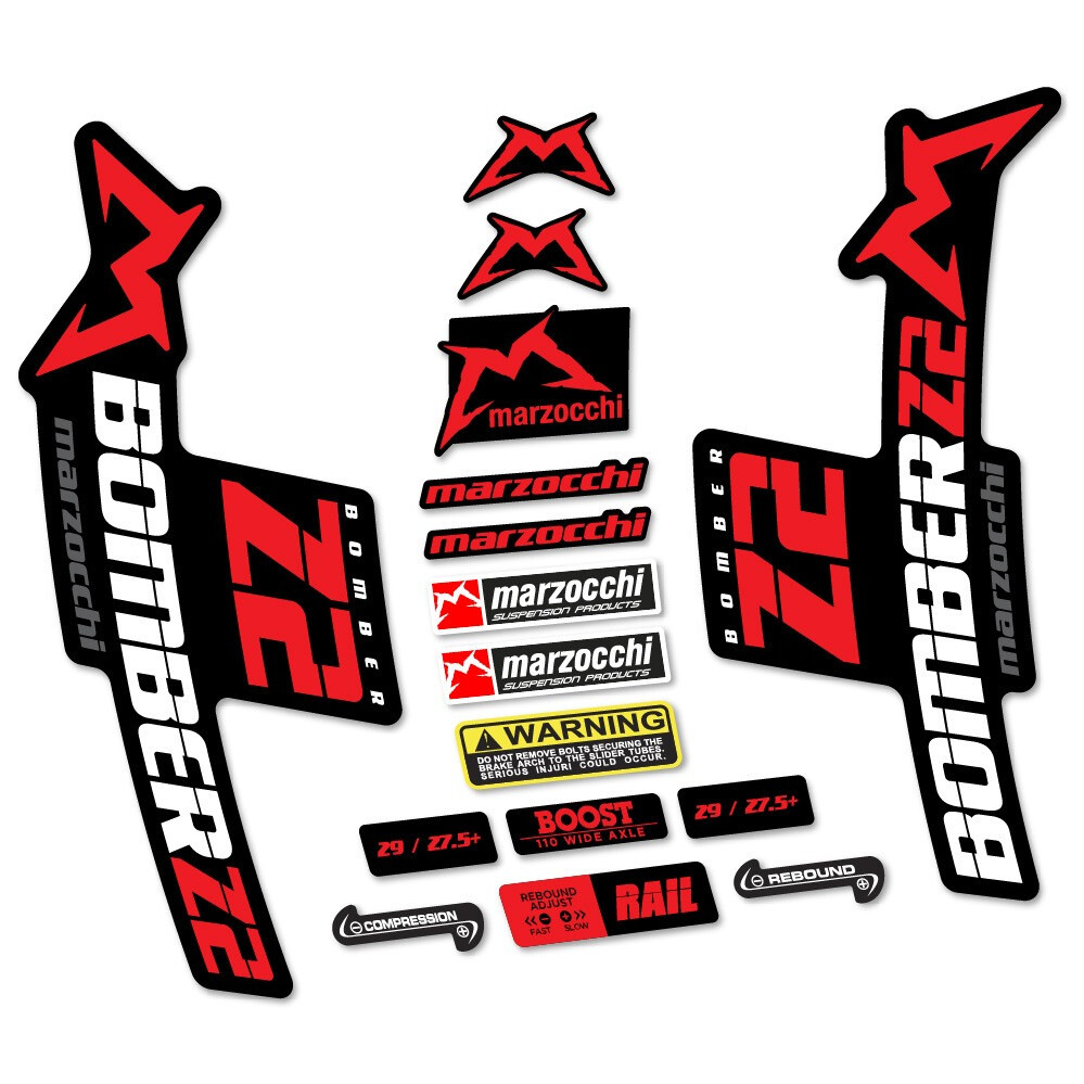 Marzocchi Bomber Z2 Pegatinas en vinilo adhesivo Horquilla (19)