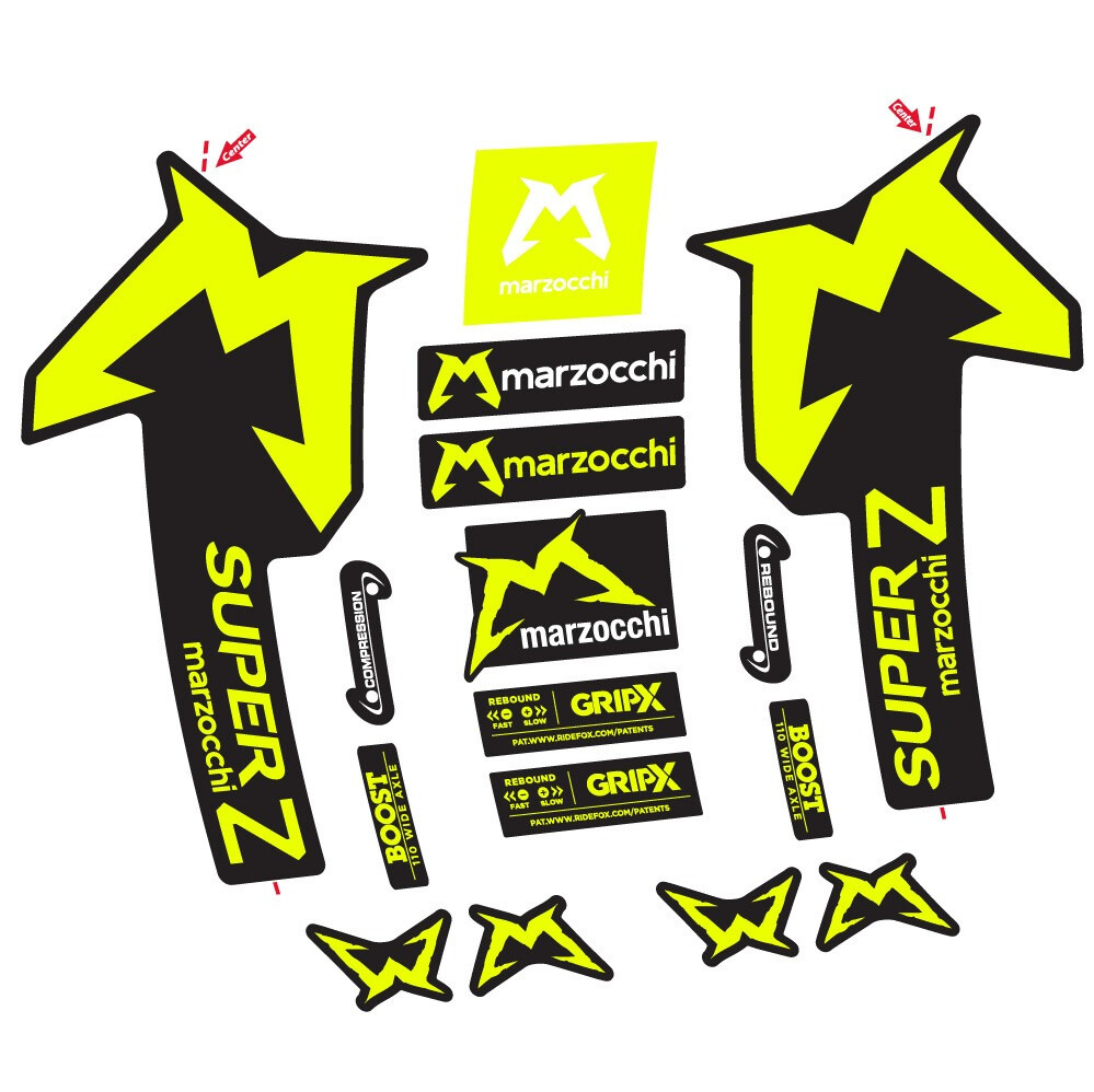 Marzocchi Super Z Pegatinas en vinilo adhesivo Horquilla (2)