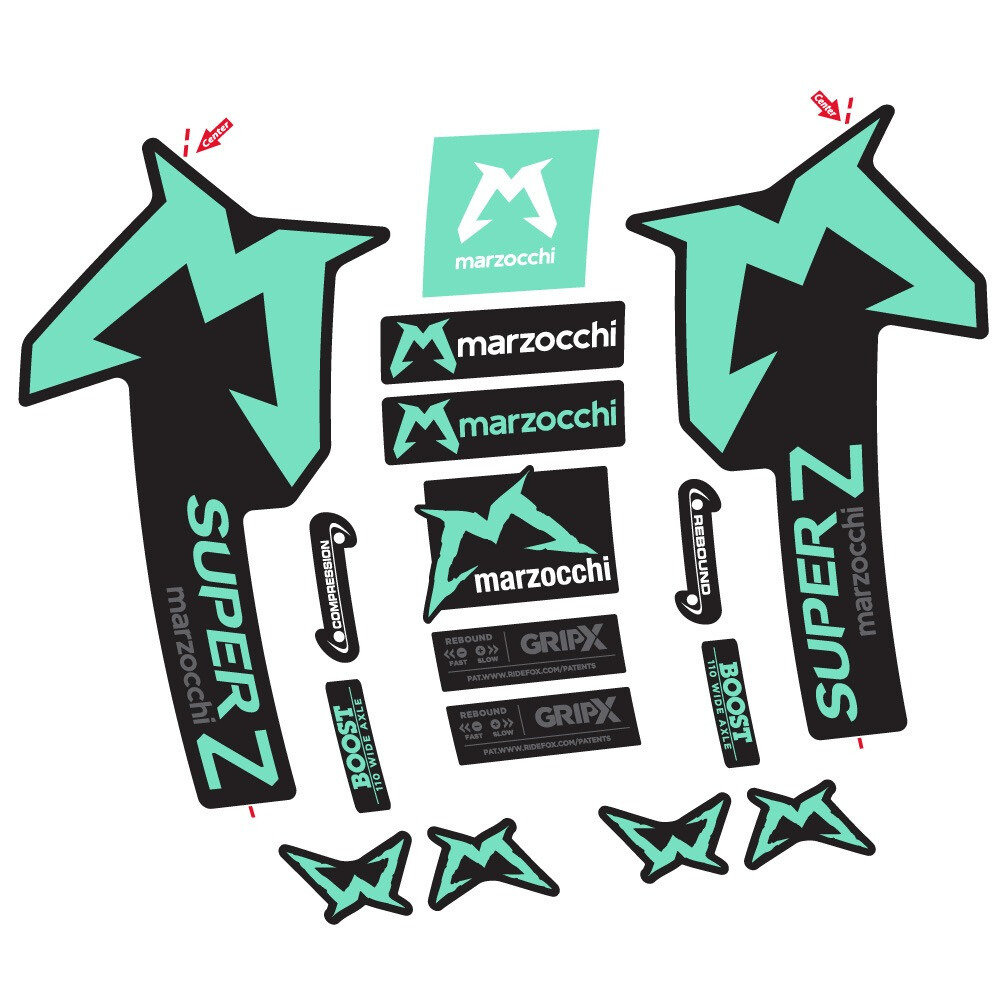 Marzocchi Super Z Pegatinas en vinilo adhesivo Horquilla (9)