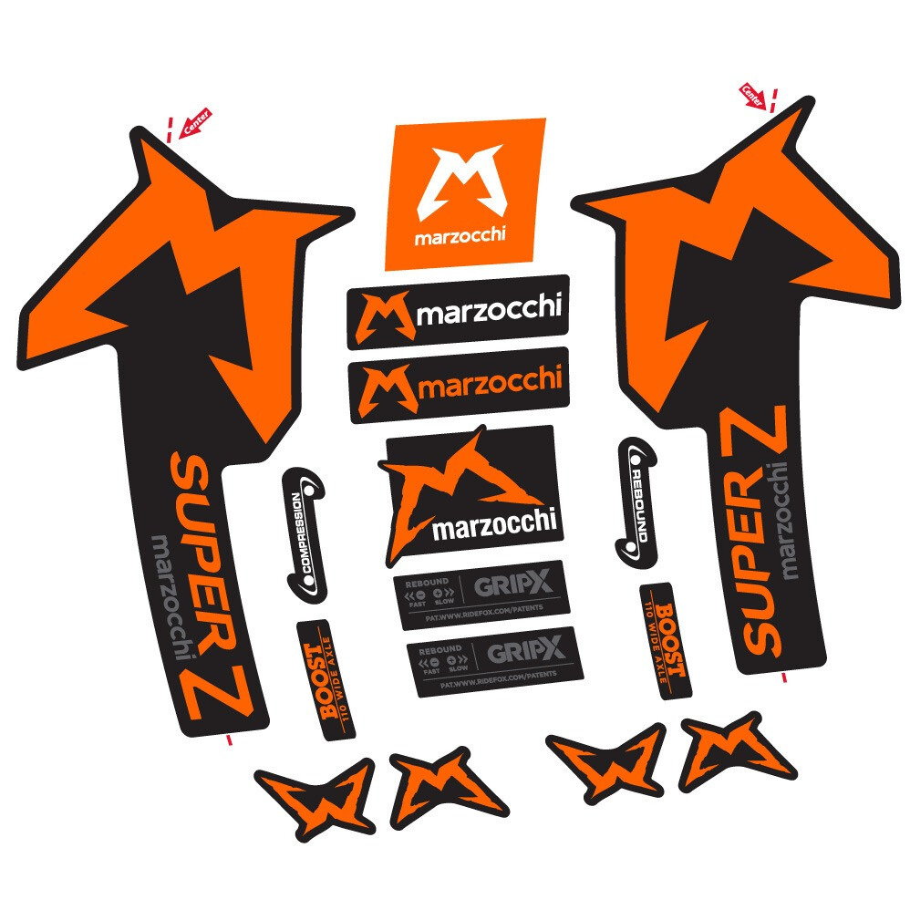 Marzocchi Super Z Pegatinas en vinilo adhesivo Horquilla (11)