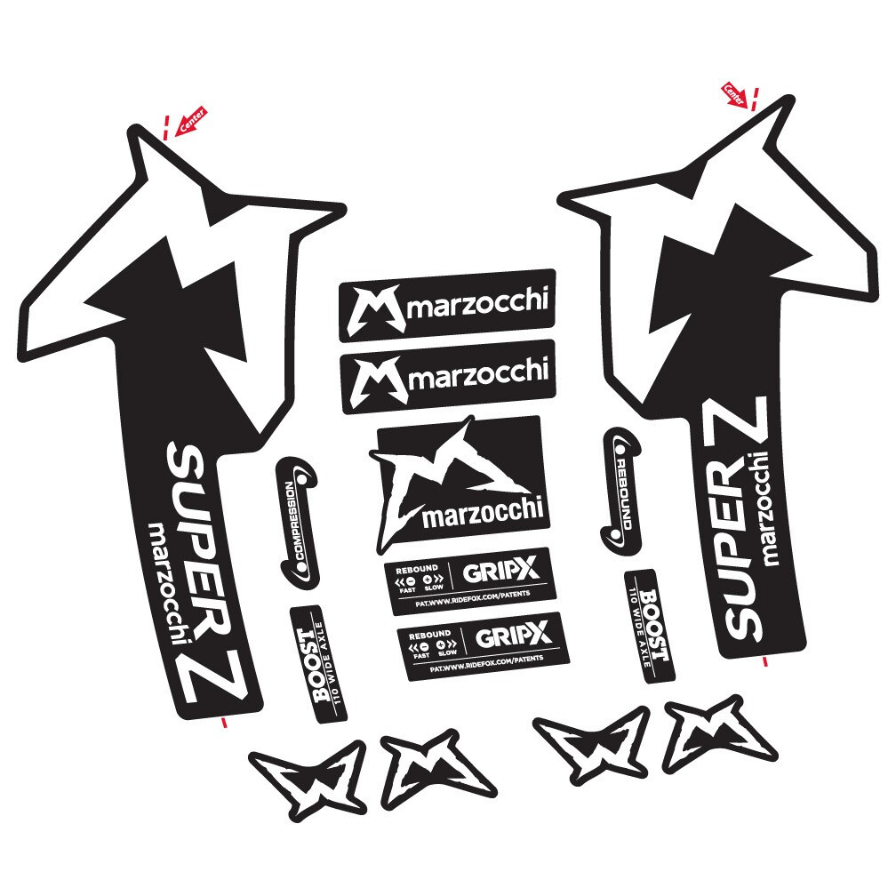 Marzocchi Super Z Pegatinas en vinilo adhesivo Horquilla (15)