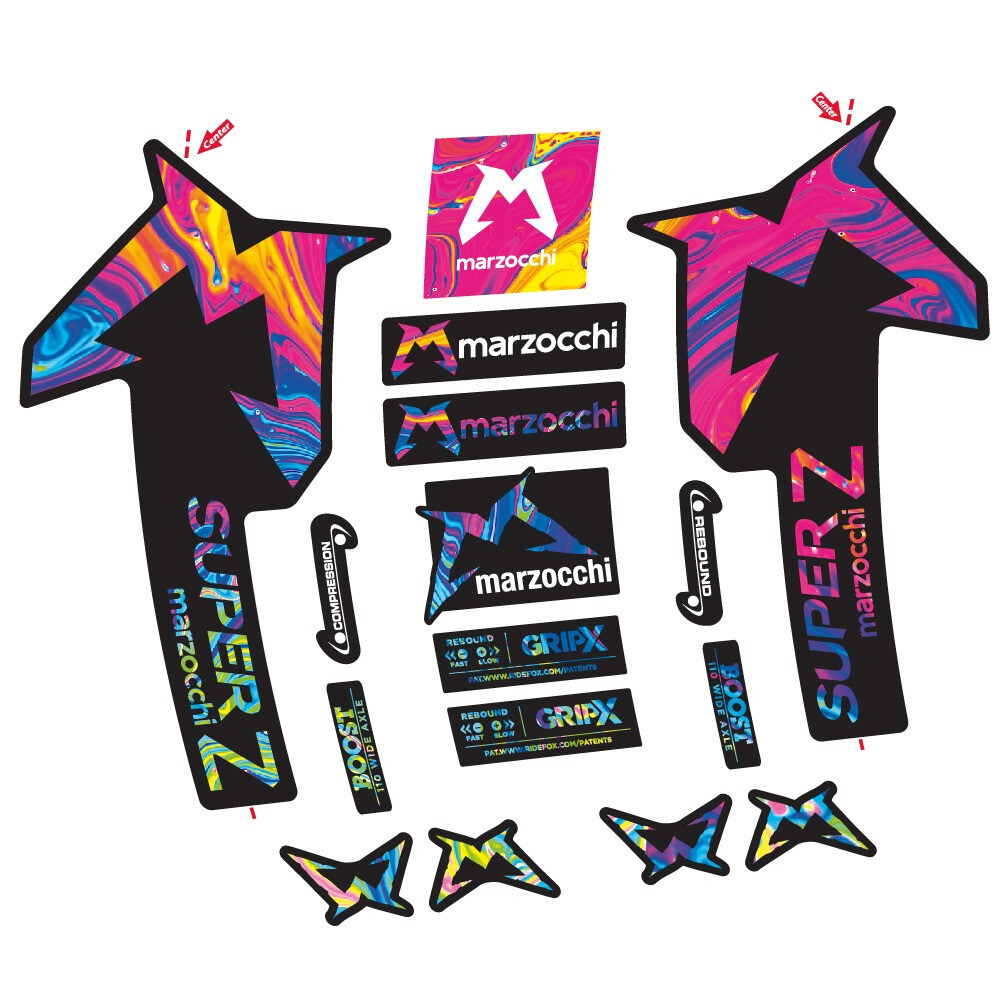 Marzocchi Super Z Pegatinas en vinilo adhesivo Horquilla (17)