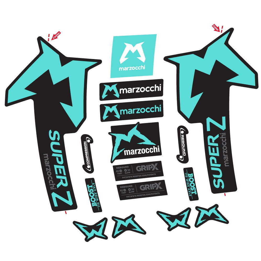 Marzocchi Super Z Pegatinas en vinilo adhesivo Horquilla (22)
