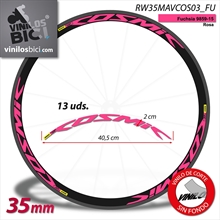 Mavic Cosmic Elite, pegatinas vinilo adhesivo llantas perfil 35mm