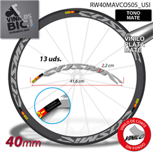 Mavic Cosmic, vinilos adhesivos llanta perfil 40mm