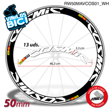 Mavic Cosmic vinilos adhesivos llanta perfil 50mm, Letras grandes