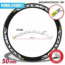 Mavic Cosmic SLS, vinilos adhesivos llanta perfil 50mm