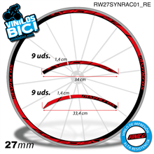 Syncross Race, vinilos adhesivos llanta perfil 27mm