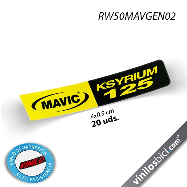 Mavic Ksyrium 125 vinilos adhesivos