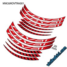 Pegatinas en vinilo adhesivo Compatible con llantas Roval Traverse 26"