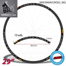 Mavic Crossmax SL Pro Ltd 2015, vinilos adhesivos llanta 29"