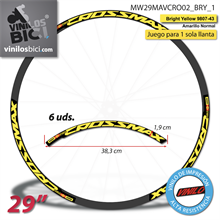 Mavic Crossmax SL Pro Ltd 2015, vinilos adhesivos llanta 29" 1