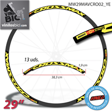 Mavic Crossmax SL Pro Ltd 2015, vinilos adhesivos llanta 29"
