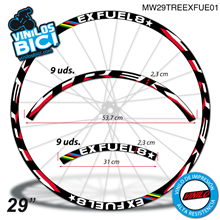 Trek Ex Fuel vinilos adhesivos llanta 29"
