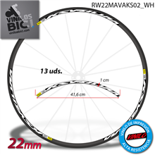 Mavic Ksyrium ELITE, vinilos adhesivos llanta 22mm