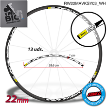 Mavic Ksyrium SLS, vinilos adhesivos llanta 22mm