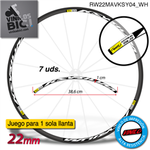 Mavic Ksyrium SLS, vinilos adhesivos llanta 22mm