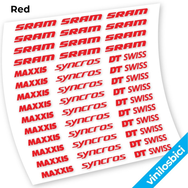 Maxxis Syncross DT Swiss Sram Pegatinas en vinilo adhesivo Cuadro (20)