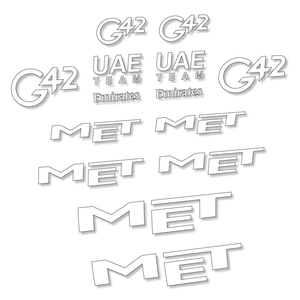 MET G42 UAE Pegatinas en vinilo adhesivo Casco (6)