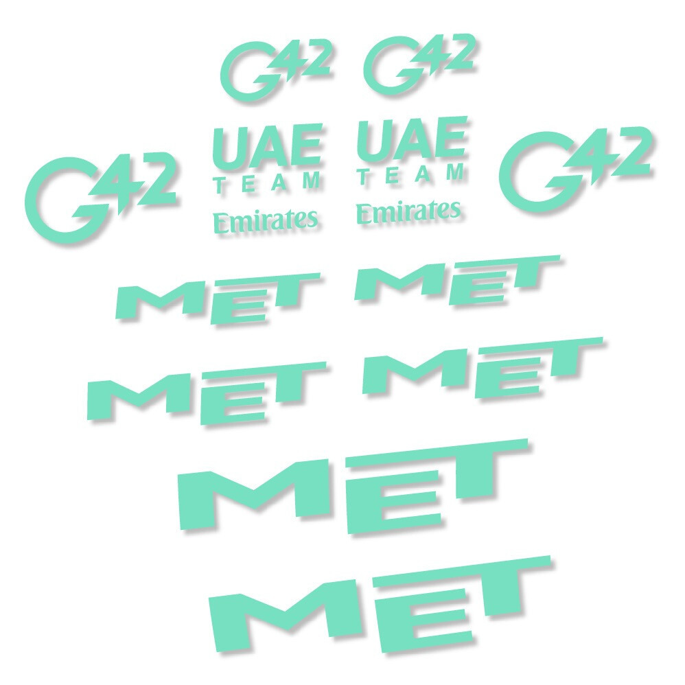 MET G42 UAE Pegatinas en vinilo adhesivo Casco (9)