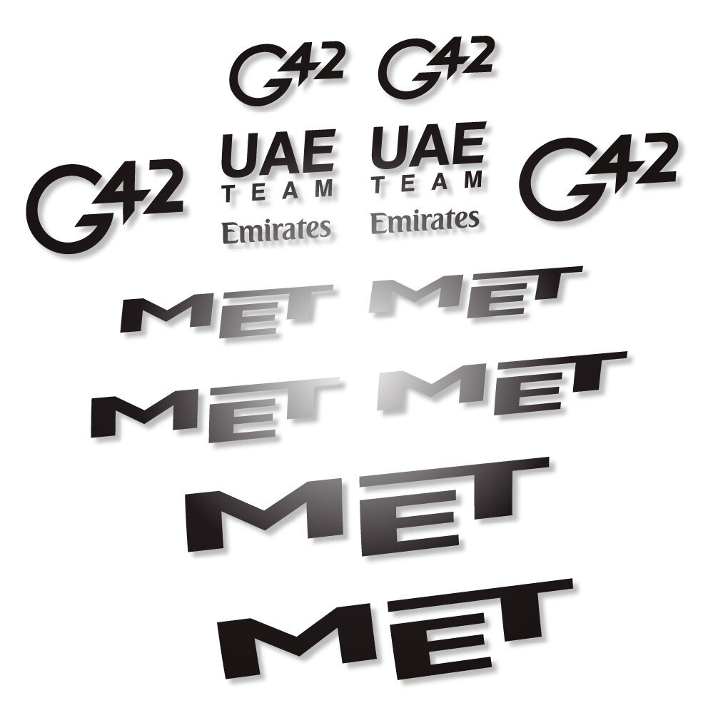 MET G42 UAE Pegatinas en vinilo adhesivo Casco (12)