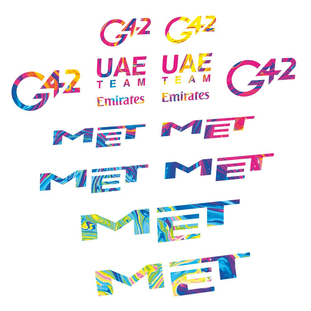 MET G42 UAE Pegatinas en vinilo adhesivo Casco (17)