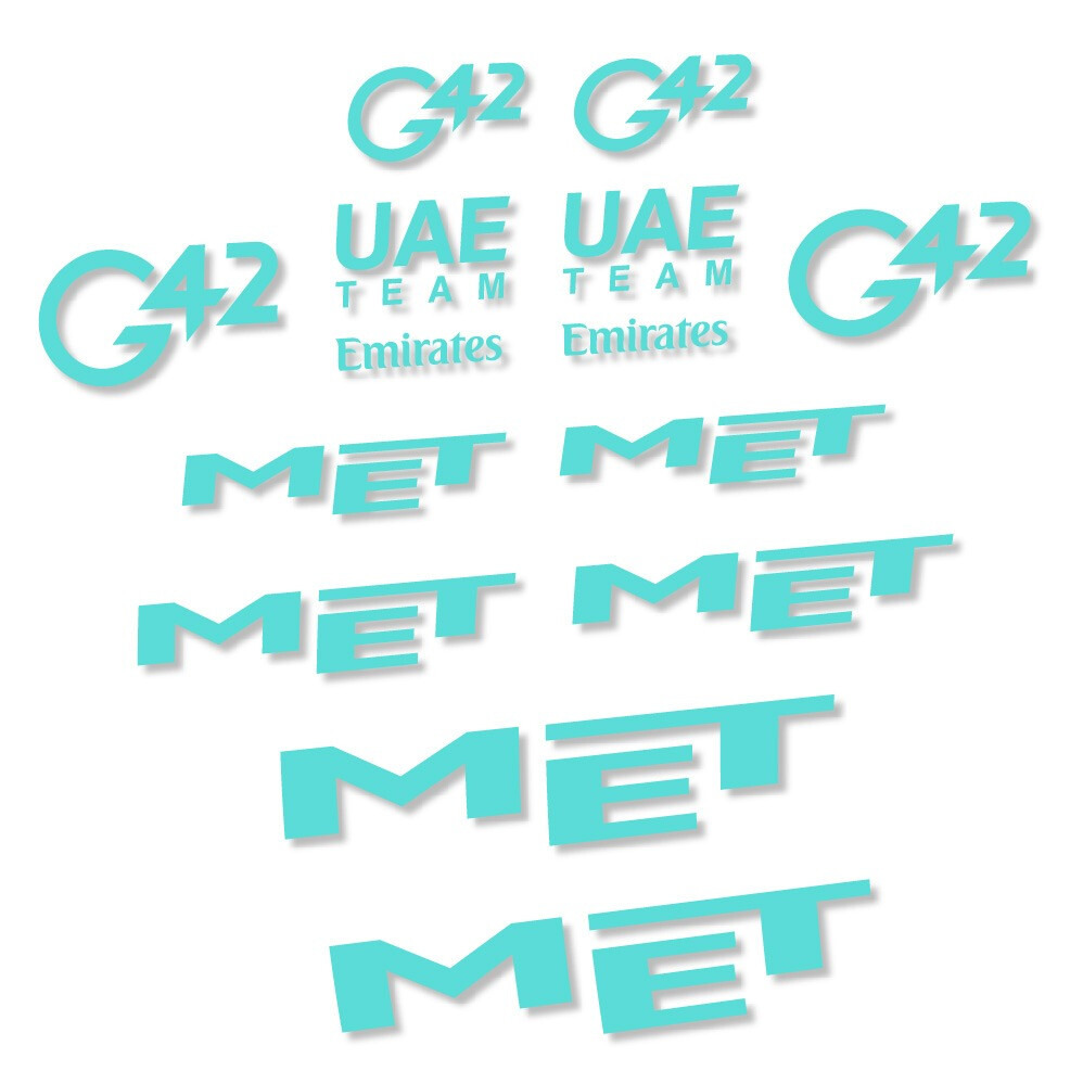MET G42 UAE Pegatinas en vinilo adhesivo Casco (22)