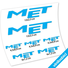 MET Pegatinas en vinilo adhesivo Casco