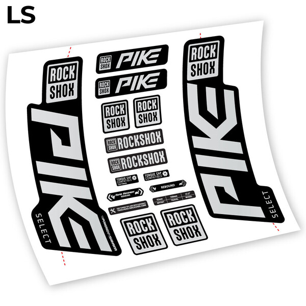 Rock Shox Pike Select 2021 Pegatinas en vinilo adhesivo horquilla