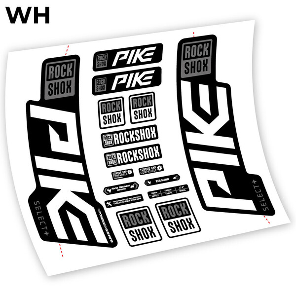 Rock Shox Pike Select Plus 2021 Pegatinas en vinilo adhesivo horquilla