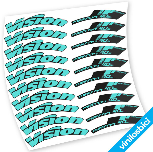 Vision Metron 40 SL Disc Pegatinas en vinilo adhesivo llantas carretera