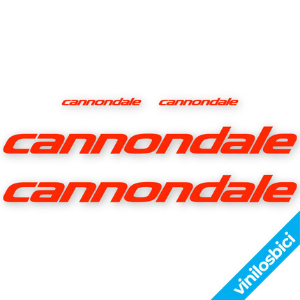 Cannondale Pegatinas Naranja Plateado Y Negro. 