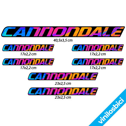 ▷▷🥇Pegatinas Cannondale para cuadro en vinilo 🥇 ✅