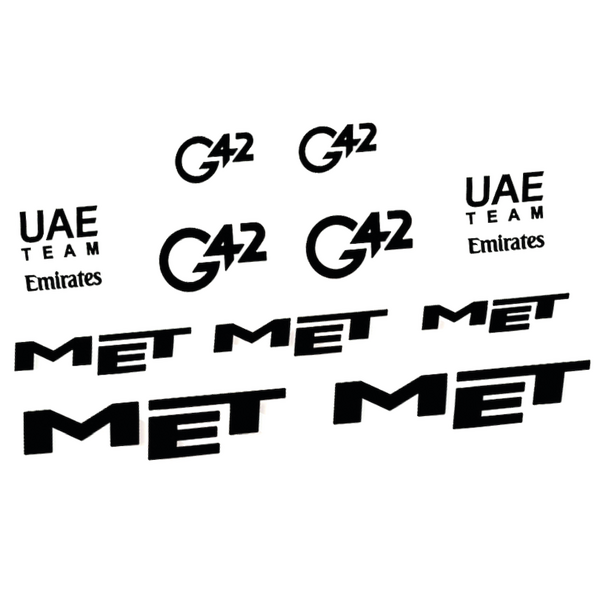 MET G4 UAE, Pegatinas en vinilo adhesivo Casco