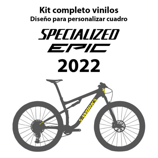 Specialized Epic 2022 Pegatinas en vinilo adhesivo Cuadro