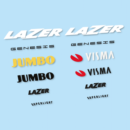 Pegatinas para Lazer Genesis Jumbo Visma Casco en vinilo adhesivo helmet vinyl decal