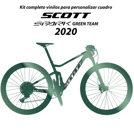 Pegatinas para Scott Spark Green Team 2020 en vinilo adhesivo