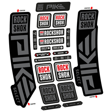 Pegatinas para Rock Shox Pike Select 2023 Horquilla en vinilo adhesivo