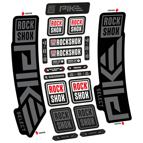 Rock Shox Pike Select 2023 Pegatinas en vinilo adhesivo Horquilla