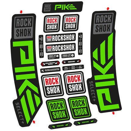 Pegatinas para Rock Shox Pike Select PLus 2023 Horquilla en vinilo adhesivo