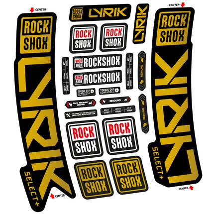 Pegatinas para Horquilla Rock Shox Lyrik Select Plus 2023 en vinilo adhesivo