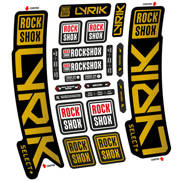 Rock Shox Lyrik Select Plus 2023 Pegatinas en vinilo adhesivo Horquilla