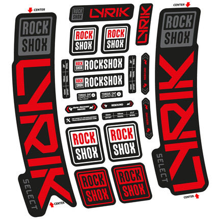 Pegatinas para Horquilla Rock Shox Lyrik Select 2023 en vinilo adhesivo