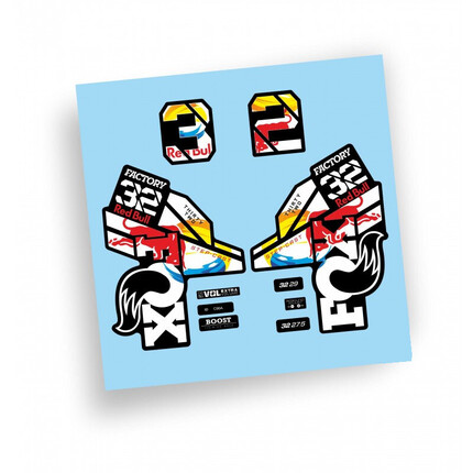 Pegatinas para Horquilla Fox 32 Factory SC 2021 RedBull en vinilo adhesivo stickers graphics calcas adesivi autocollants