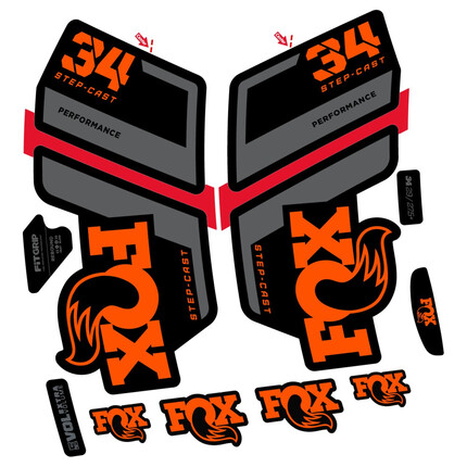 Pegatinas para Horquilla Fox 34 Performance SC 2022 en vinilo adhesivo stickers graphics calcas adesivi autocollants