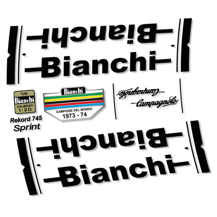 Pegatinas para Bici Clásica Bianchi en vinilo adhesivo