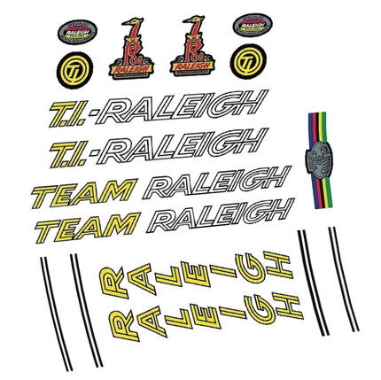 Pegatinas para Bici Clásica Raleigh TI Team en vinilo adhesivo
