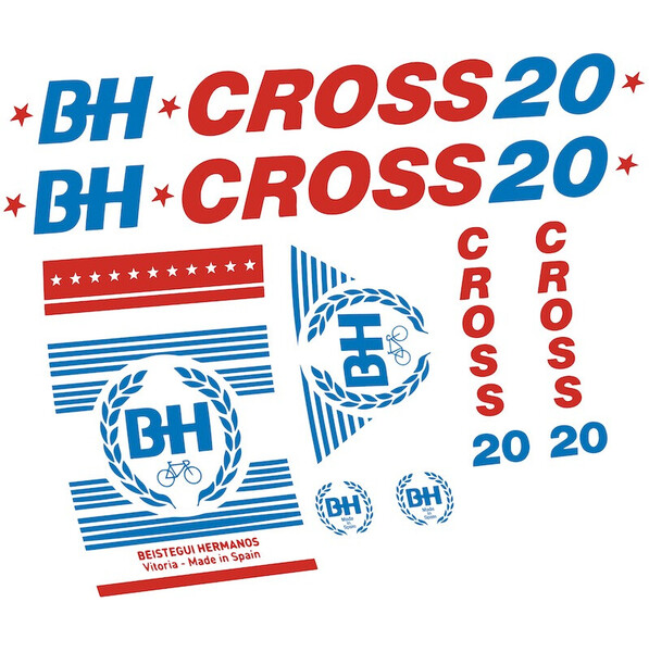 BH Cross 20 Pegatinas en vinilo adhesivo Bici Clásica