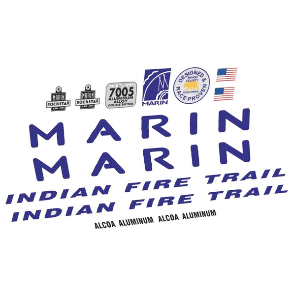 Marin Indian Fire Trail Pegatinas en vinilo adhesivo Bici Clasica